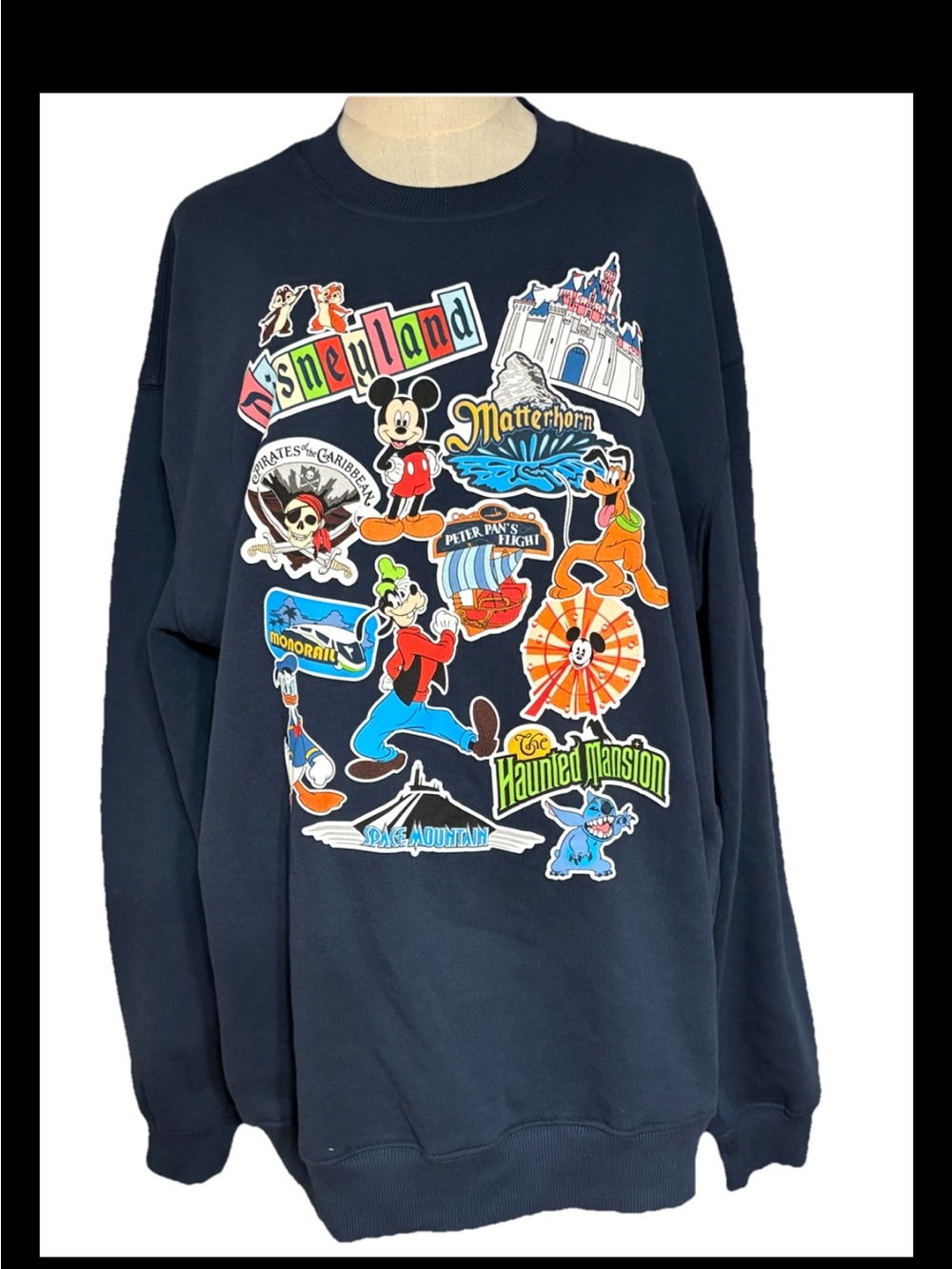 Disney Disneyland XL New 2026 Attractions & Characters Pullover Sweatshirt